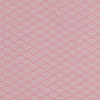 Tissu coton imprimé Sushi vague japonaise rose (Réf. MF4484C007)