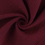 Tissu double gaze de coton uni oeko-tex rouge-carmin (Réf. 230679)