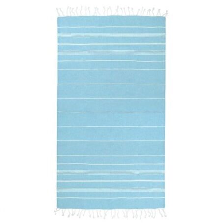 Fouta de plage BLEU CLAIR à broder d'un motif et à personnaliser d'un prénom