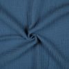 Tissu double gaze de coton uni oeko-tex Bleu moyen (Réf. 151120)