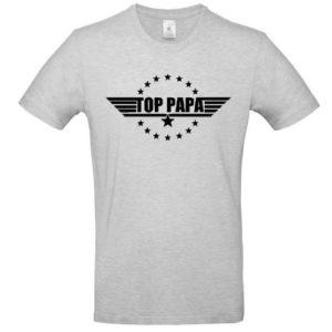 T-shirt floqué du motif TOP PAPA