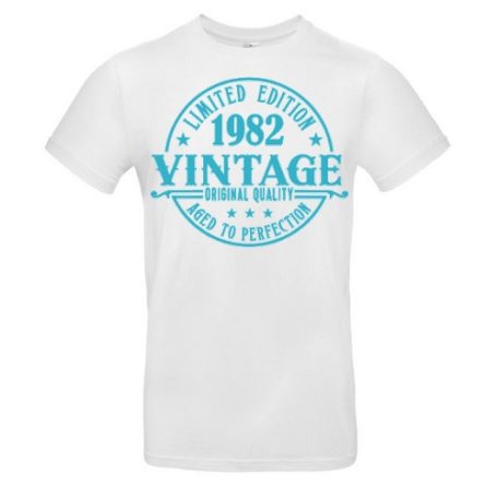 T-shirt floqué du motif VINTAGE Limited Edition et à personnaliser de l'année de naissance (1982)