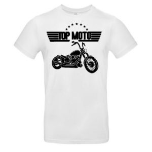 Tee-shirt à personnaliser TOP et du motif Moto Harley Davidson, cadeau idéal pour tous les motards.