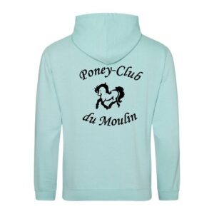 Sweat à capuche brodé du logo du Poney-Club du Moulin - Plouégat-Guérand
